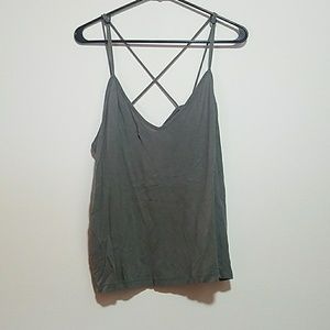 Olive green crop tanktop NWT